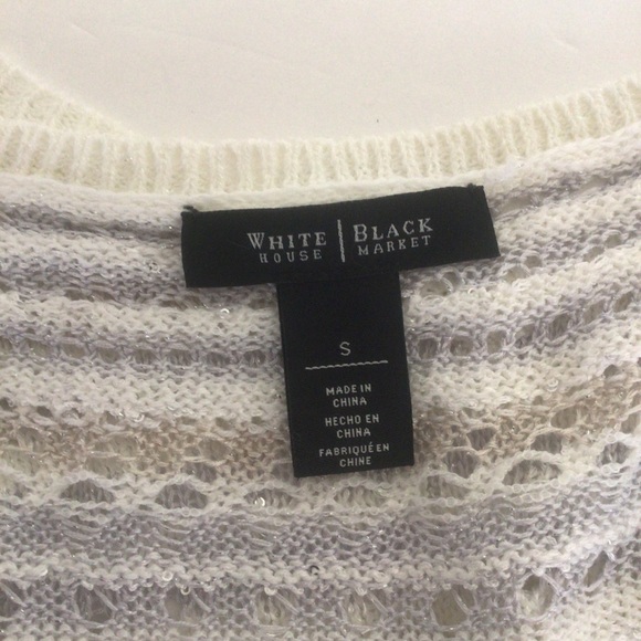 WHITE HOUSE BLACK MARKET CROCHET KNIT TOP SMALL - Picture 9 of 14